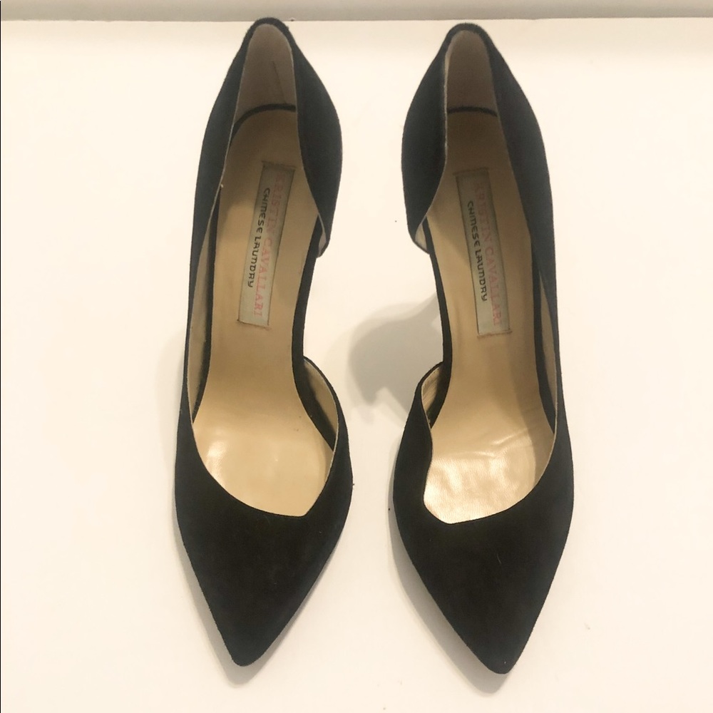 Beautiful black suede pump